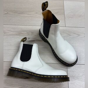 Dr. Martens White and Black 2976 Chelsea Boots